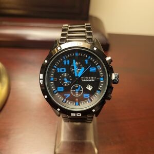 New Men's Blue Curren Chronometer Watch